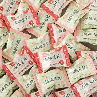 唯口爱桃桃乌龙味西柚茉莉味夹心软糖结婚婚庆高颜值喜糖散称批发