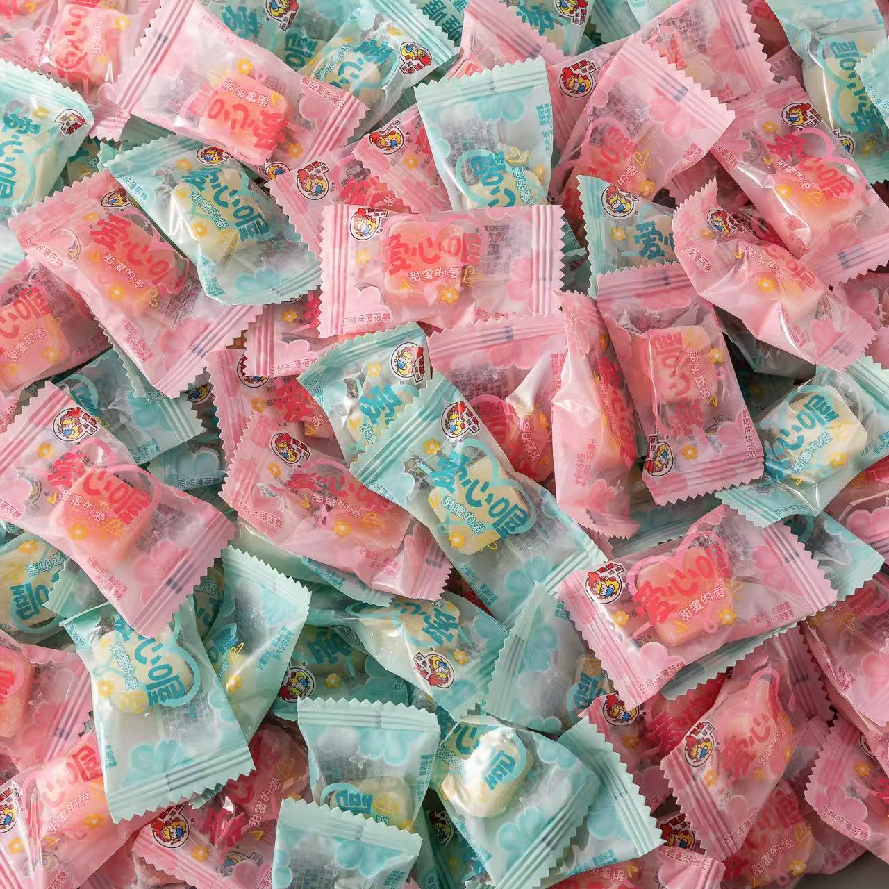 WoWo喔喔爱心喔薄荷糖结婚婚庆喜糖果婚宴招待摆盘年货糖果小零食