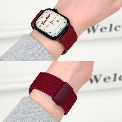 适用iwatch超薄平纹尼龙男女表带