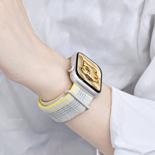 适用iwatch尼龙回环魔术贴表带