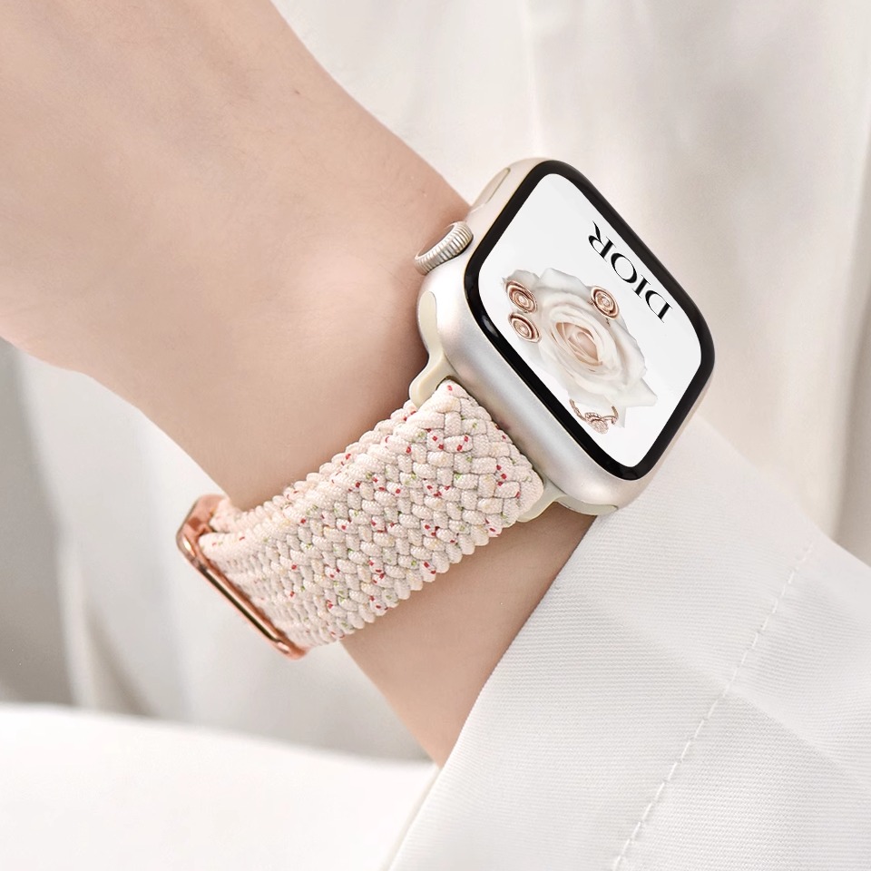 适用iwatch编织滑扣小蛮腰表带