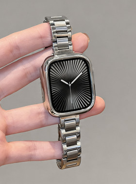 适用iWatch蓝气球金属质感细表带