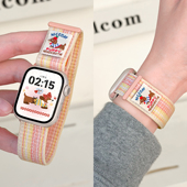 腊肠狗回环 适用applewatch尼龙魔术贴表带苹果手表ultra官方同款 男女iwatchS11 SE运动编织表带