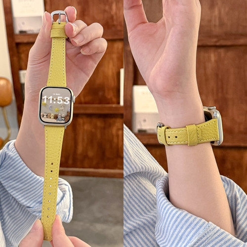 小鸡黄iwatch百搭款真皮软软表带