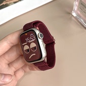 超舒适 se小蛮腰尼龙可调节表带星光色45 适用AppleWatchS11单圈苹果手表表带10 iwatch8 9新年款 41mm