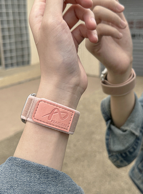 适用于applewatchS11野径回环表带9/8皮标官网款表带iwatch7/6/SE2撞色编织表带ultra回环魔术贴运动腕带男女