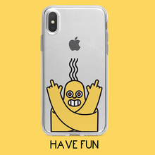 手机壳iphoneXR全包透明壳7P XsMax插画个性8plus华为oppo软壳ins