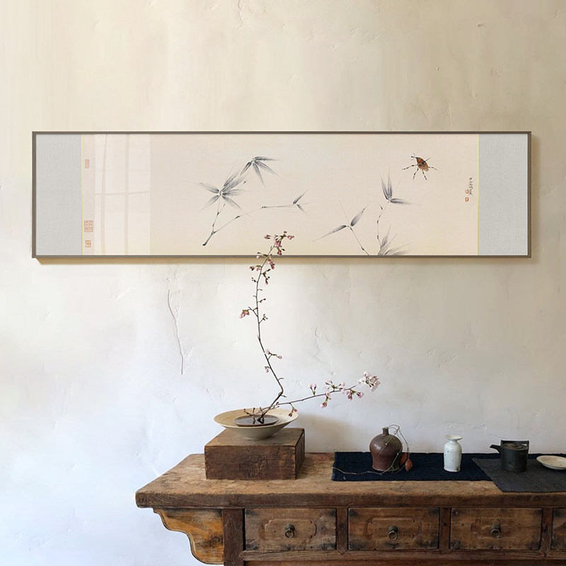 半庭x马勇 虚怀 艺术家作品 新中式禅意装饰画高档宣纸画芯 竹子