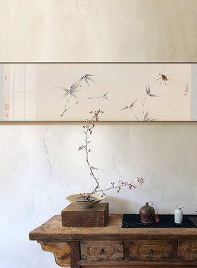 半庭x马勇 虚怀 艺术家作品 新中式禅意装饰画高档宣纸画芯 竹子