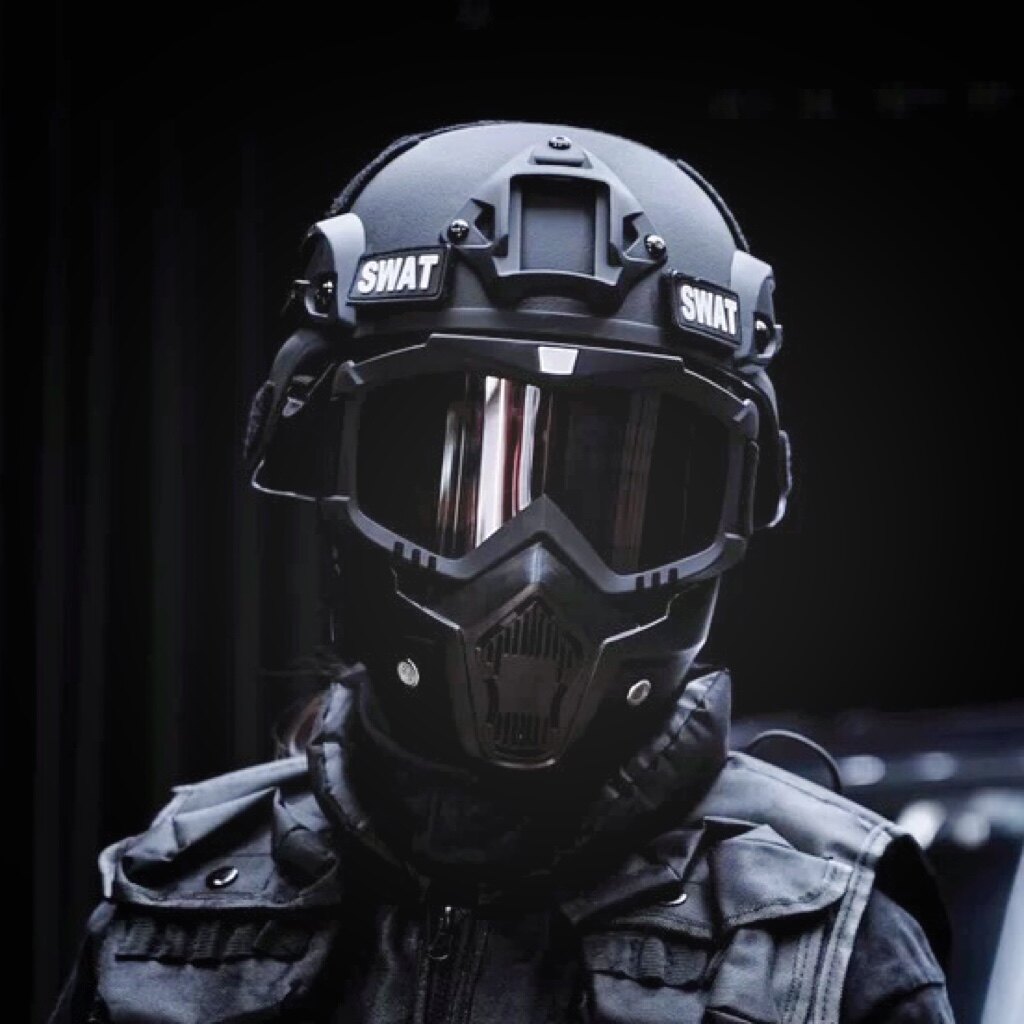 暗区突围战术头盔军迷户外运动cs野战防水弹骑行电动车防风镜片