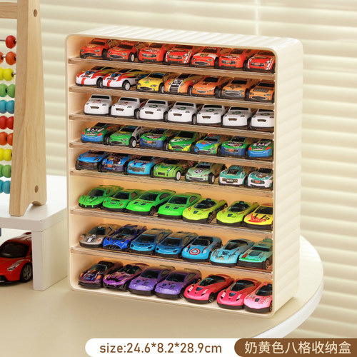 风火轮压克力收纳盒1:64多美卡合金小汽车模型置物架透明展示架子