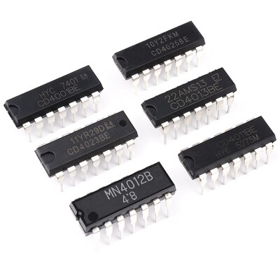 CD4001 HEF4002 4011 4012 4013 4023 4024 4025BE芯片直插贴片IC