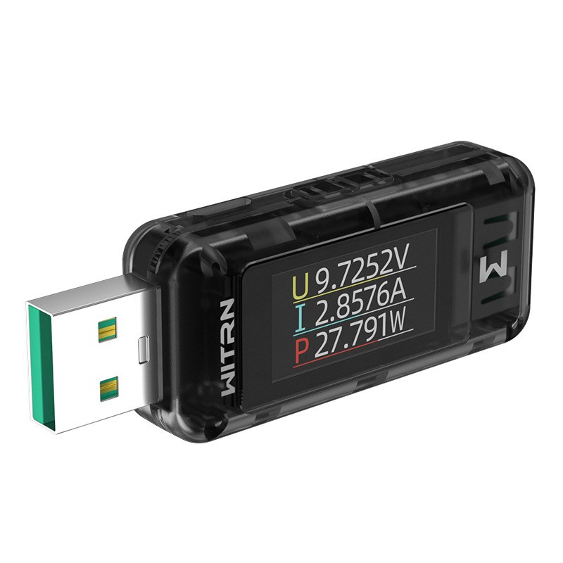 USB电压电流表容量波纹频率测试仪 8A魔改120PW手机快充协议检测