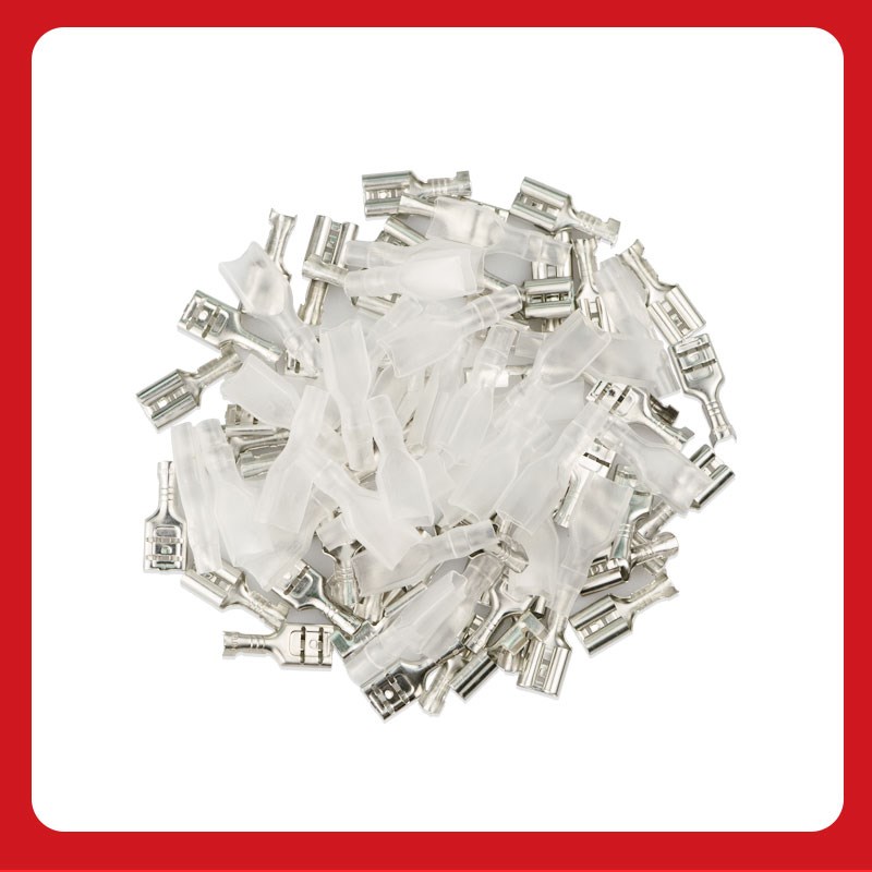 插拔式冷压端子铜接插件6.3/4.8/2.8MM插簧端子线 线母接头连接器