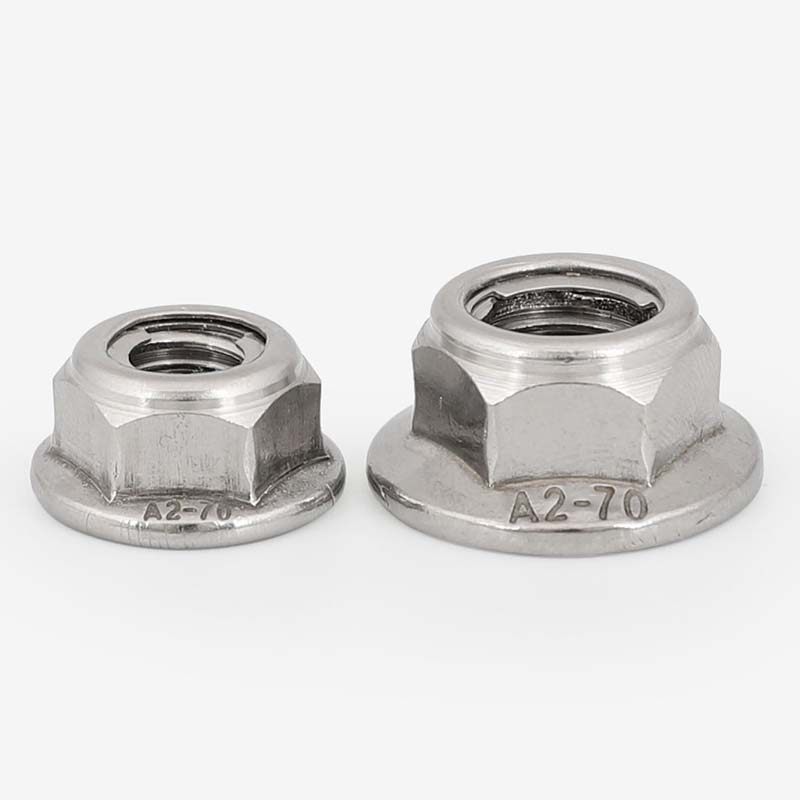 304不锈钢法兰防松螺母 金属法兰锁紧螺母自锁螺帽M4M5M6VM8M10M1