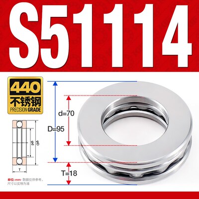 KIF进口304不锈钢51110平面轴承51111压力51112推力球51113S51114