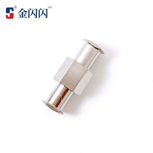 双头双母鲁尔接头 针筒转接头 金属鲁尔母接头注射器转换对接直通