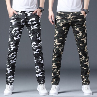 军绿色耐磨劳保工作工装裤子冬季潮流休闲迷彩裤男潮直筒宽松弹力