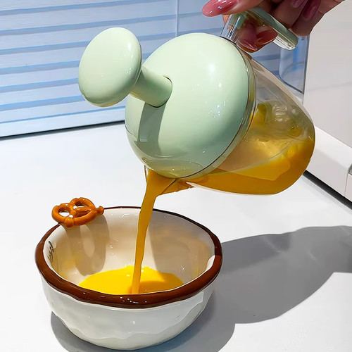 按压半自动打蛋器家用小型搅奶油手动打泡打发鸡蛋搅打蛋杯大容量