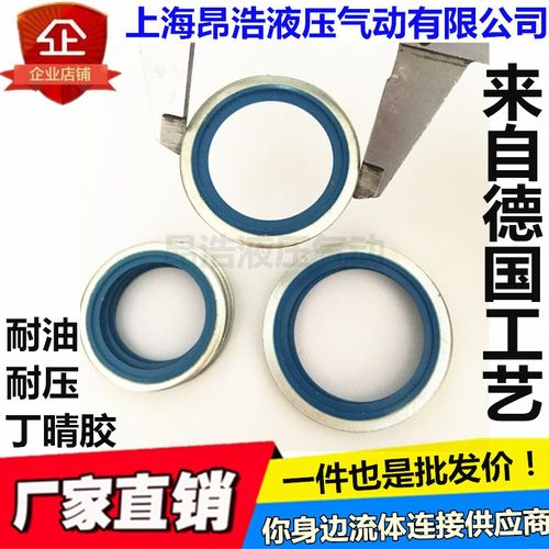 BS/A自定芯组合垫圈密封垫公英制M6-60橡胶金属垫片油管接头耐油