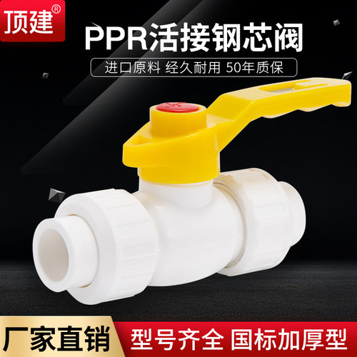 顶建PPR双活接全塑钢芯球阀20 4分 25 6分ppr水管管件配件PPR阀门