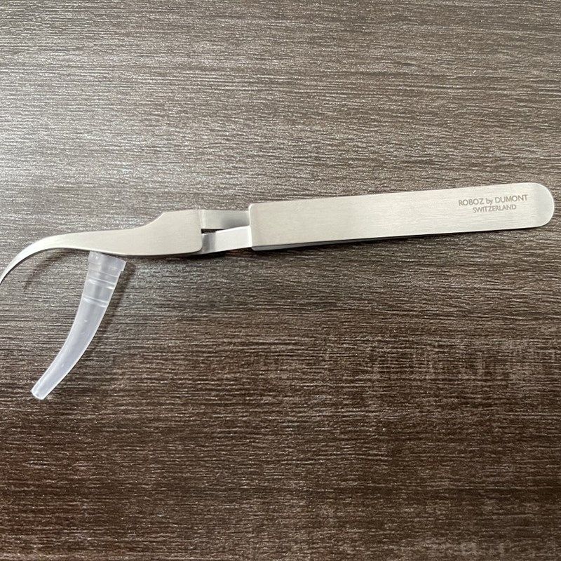 弯头自锁镊子RS-5027 电镜透射铜网夹显微反向镊子N7 0.03*0.07mm