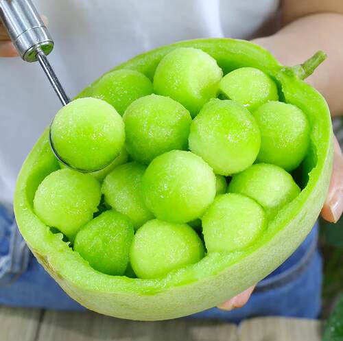 山东玉菇甜瓜冰淇淋玉菇软糯香甜蜜瓜新鲜水果甜瓜密香瓜玉菇甜瓜