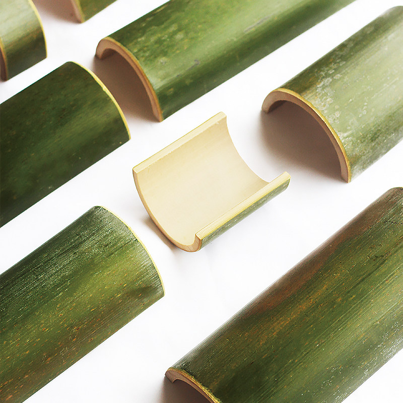 竹子瓦片装饰竹片竹道具花艺布置幼儿园环创婚庆道具空心对半竹筒,特色手工艺,竹编/竹雕,淘宝优惠券,粉丝福利购,淘宝优惠卷