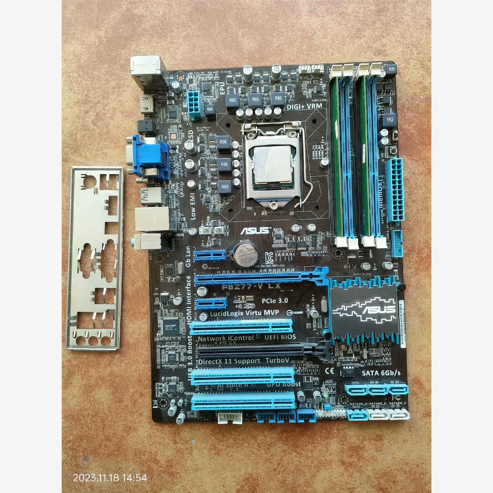 华硕P8Z77-V  LX主板，拆机带挡板，成色，cpu，议价商品