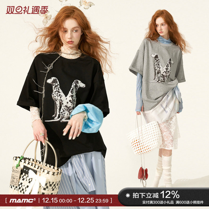 MAMC斑点狗字母M短袖T恤