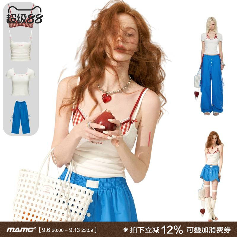 MAMC方口领吊带背心女夏外穿图片