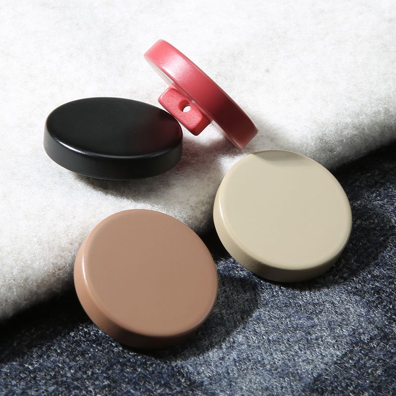 平面彩色纽扣黑色扣子树脂莫兰迪