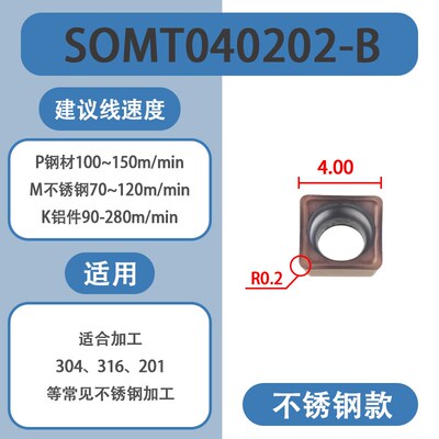 小径U钻暴力钻快速钻SO SPMT040204 0502 060204 07T308四方刀片