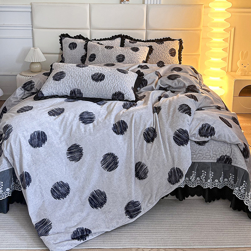 床盖款夹棉加厚牛奶绒四件套冬季加绒保暖被套床单珊瑚金貂绒套件,床上用品,床单,淘宝优惠券,粉丝福利购,淘宝优惠卷