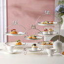 英式 下午茶点心架多层展示盘三层高颜值婚庆婚礼甜品台铁艺展示架