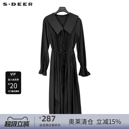 娃娃领 风琴褶 收腰设计