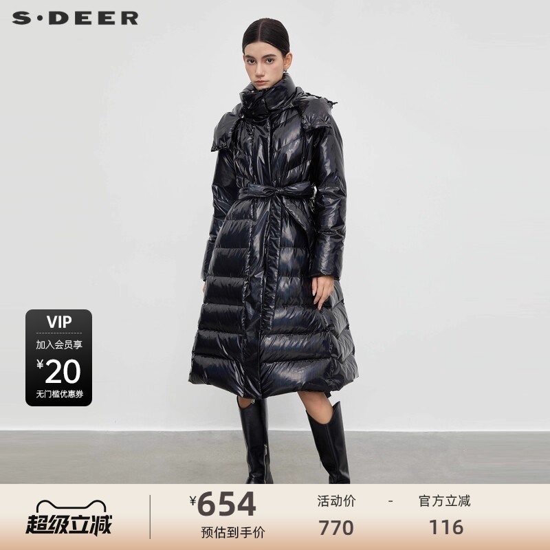 长款羽绒服s.deer高领