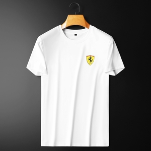 2025年新款 双丝光棉短袖T恤 男 6632-P80 M-5XL 白色,男装T恤,钱塘6026