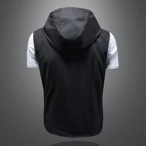 男士连帽马甲背心双面穿 M-5XL 钱塘6026-9001-P140 （镂空图图片