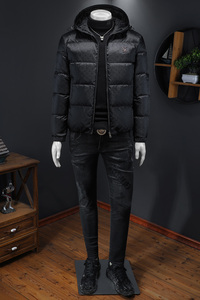 2025冬装新款连帽羽绒服男 M-5XL 钱塘6026-Y9020-P300 （假模图图片