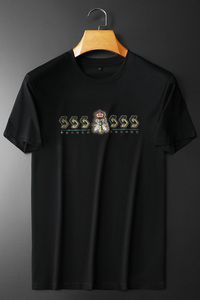 2024年新款 双丝光棉短袖T恤  6597-P80 M-5XL 白色图片