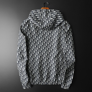 2024秋季新款 男士休闲连帽印花夹克 M-5XL JK8037-P175（黑底）图片