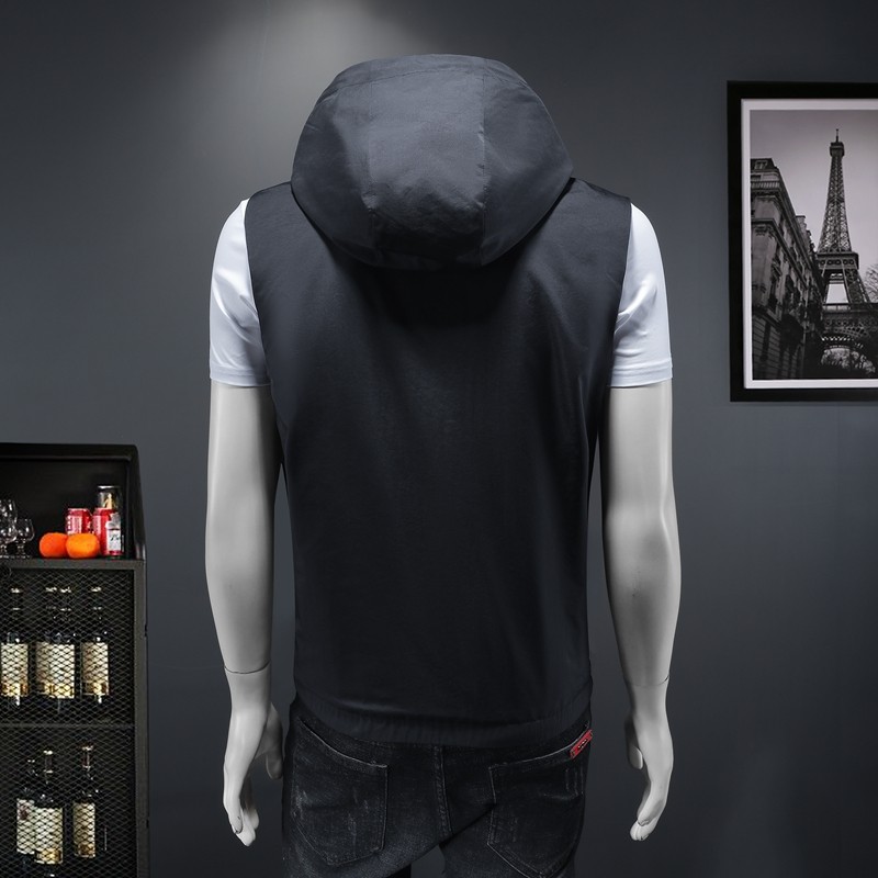 男士连帽马甲背心M-5XL钱塘6026-9003-P140（假模图）,男装背心/马甲,钱塘6026