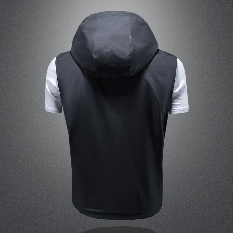 新款男士连帽马甲背心M-5XL钱塘6026-9003-P140（镂空图）,男装背心/马甲,钱塘6026