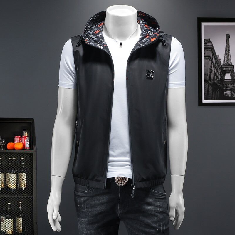 男士连帽马甲背心M-5XL钱塘6026-9006-P140（假模图）,男装背心/马甲,钱塘6026