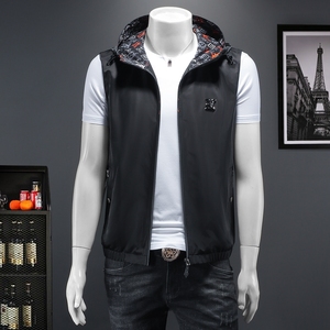 男士连帽马甲背心   M-5XL 钱塘6026-9006-P140 （假模图）图片