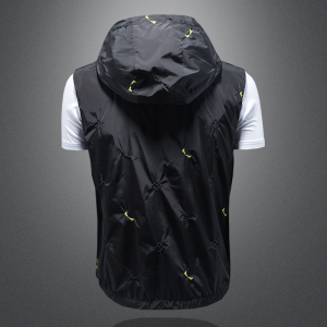 2024春装 男士连帽刺绣马甲背心 M-5XL 9002-P145 镂空图图片