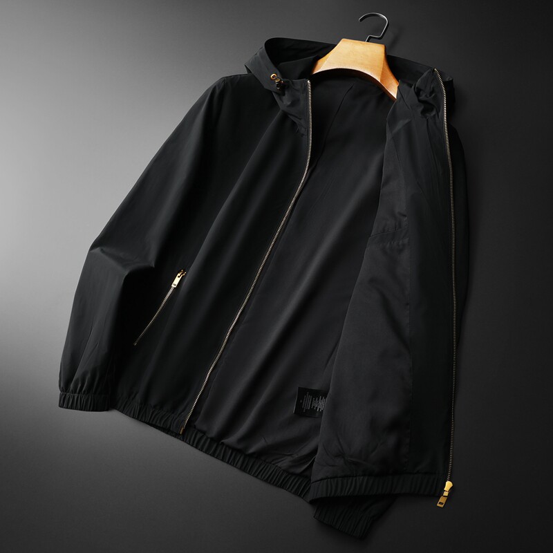 2024年春季新款男士休闲连帽刺绣夹克M-5XL011-P175,男装夹克,钱塘6026