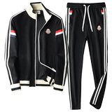 2024年春装新款男士运动休闲套装黑/白钱塘2020-6301-P250，男装休闲套装，钱塘6026