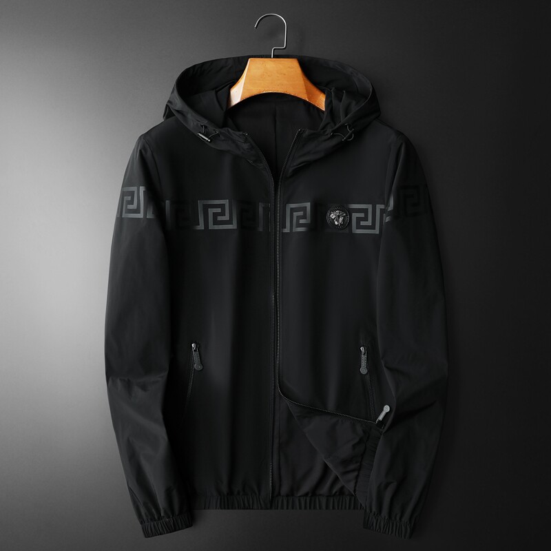 2024秋季新款 男士休闲连帽夹克 M-5XL JK8016-P175（黑底）图片